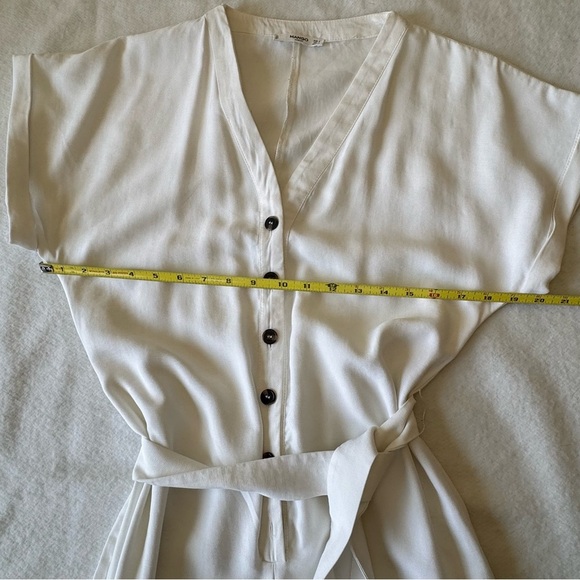 Mango White Jumpsuit Rayon Size Small - Picture 3 of 10